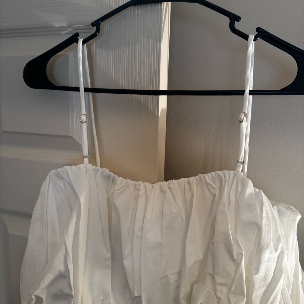 DISSH MONTY WHITE BUBBLE CROP TOP - Picture 5 of 8